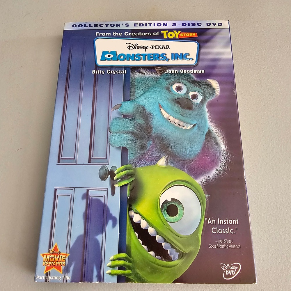 Monsters Inc DVD Disney Pixar Collectors Edition 2DiscSet Widescreen Full Screen